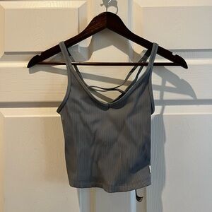 Ribbed Vuori top with cross back
